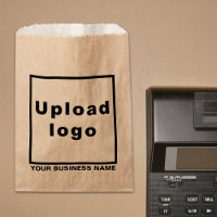 Business Name and Logo on Brown Paper Bag
