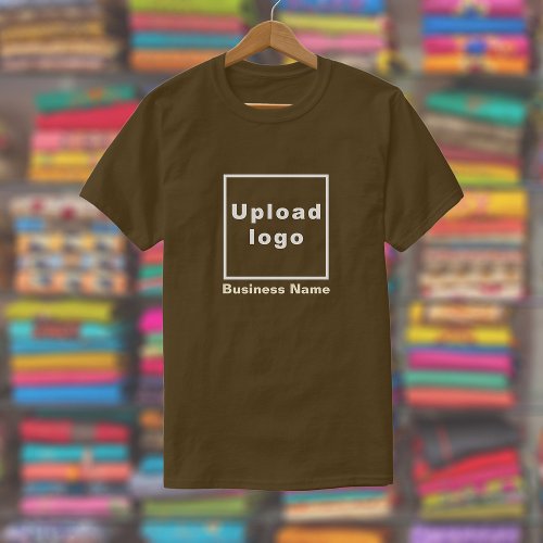 Business Name and Logo on Brown T_Shirt
