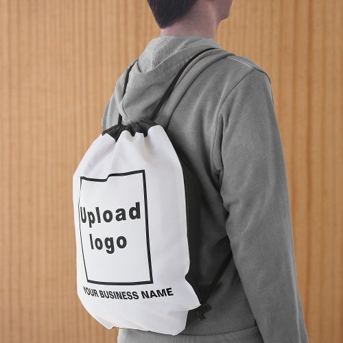 Business Name and Logo on Drawstring Bag