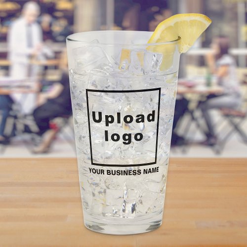Business Name and Logo on Glass Cup