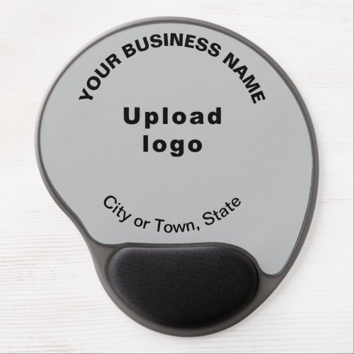 Business Name and Logo on Gray Gel Mouse Pad