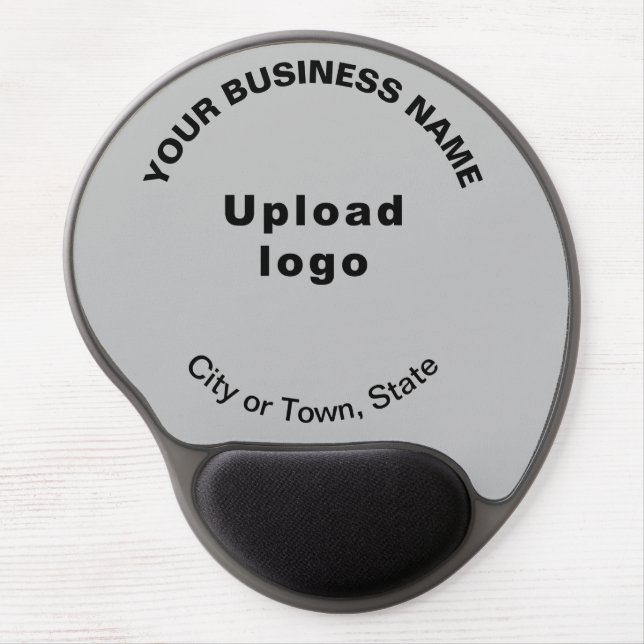 Business Name and Logo on Gray Gel Mouse Pad (Front)
