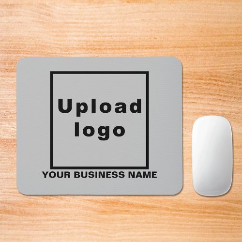 Business Name and Logo on Gray Mouse Pad