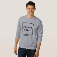 Business Name and Logo on Gray Sweatshirt