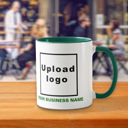 Business Name and Logo on Green Combo Mug