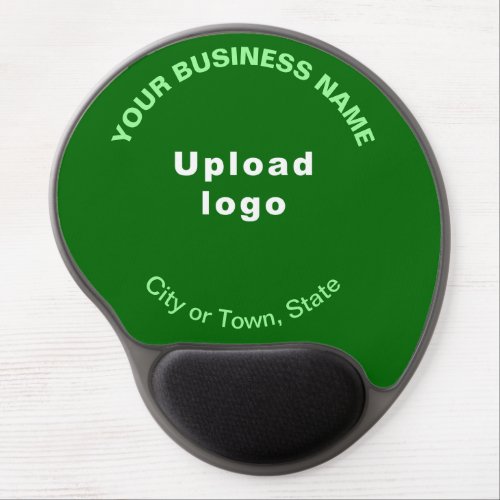 Business Name and Logo on Green Gel Mouse Pad