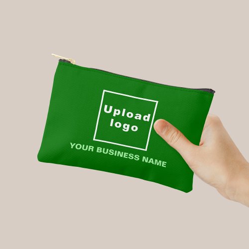 Business Name and Logo on Green Small Pouch