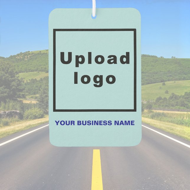 Business Name and Logo on Light Blue Air Freshener (Light blue air freshener with your business name and logo)