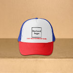 Business Name and Logo on Multicolored Trucker Hat<br><div class="desc">Multicolored trucker hat that you can customize by typing your business name and uploading your business logo. You can include it in your promotional products, giveaway items or gifts to your customers or clients, a marketing strategy to advertise your business or to promote your brand. Customizable trucker hat that you...</div>