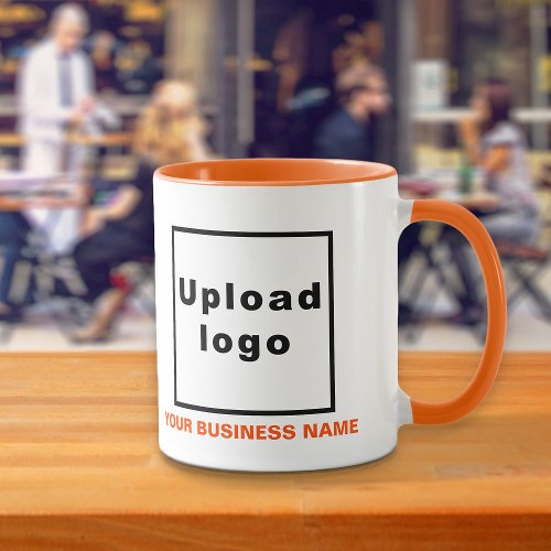 Business Name and Logo on Orange Color Combo Mug