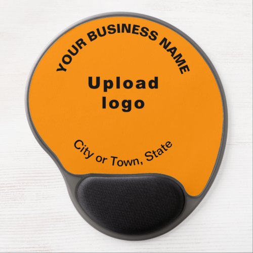 Business Name and Logo on Orange Color Gel Mouse Pad