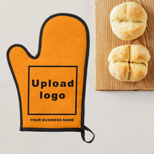 Business Name and Logo on Orange Color Oven Mitt