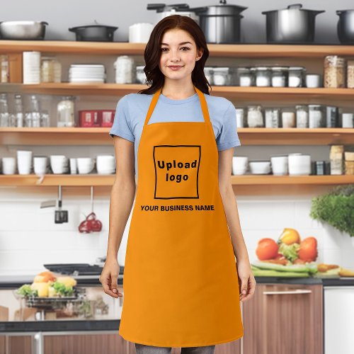 Business Name and Logo on Orange Color Polyester Apron