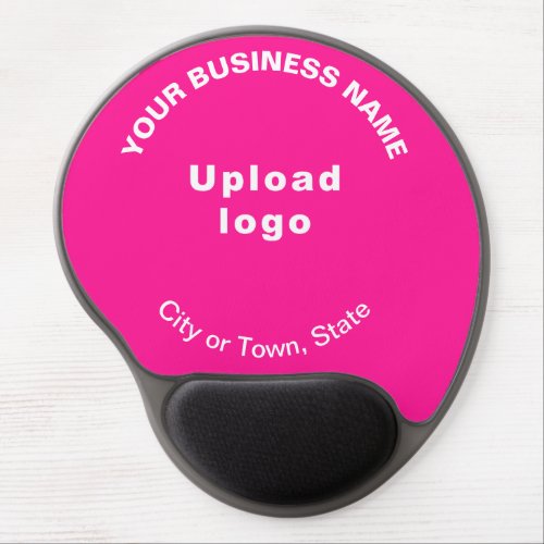 Business Name and Logo on Pink Gel Mouse Pad