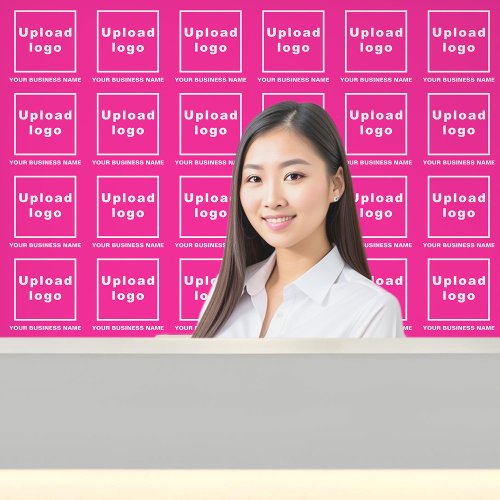 Business Name and Logo on Pink Wallpaper