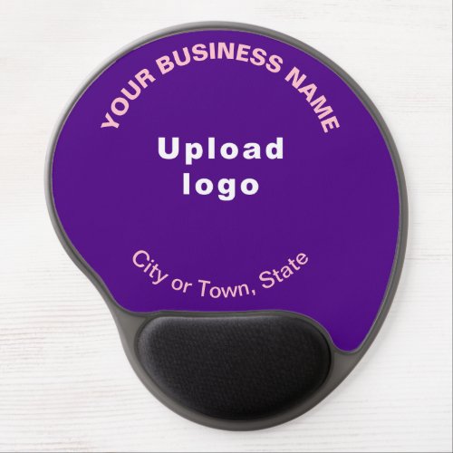 Business Name and Logo on Purple Gel Mouse Pad