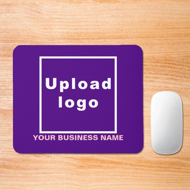 Business Name and Logo on Purple Mouse Pad (Build brand name awareness. Your business name and logo on purple mousepad.)