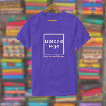 Business Name And Logo On Purple T-shirt at Zazzle