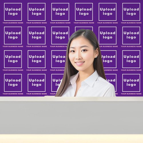 Business Name and Logo on Purple Wallpaper