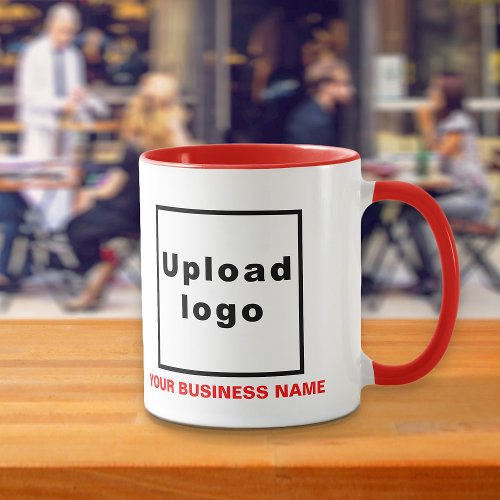 Business Name and Logo on Red Combo Mug