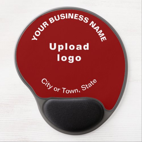 Business Name and Logo on Red Gel Mouse Pad