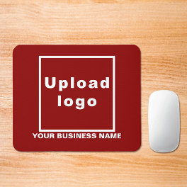 Business Name and Logo on Red Mouse Pad