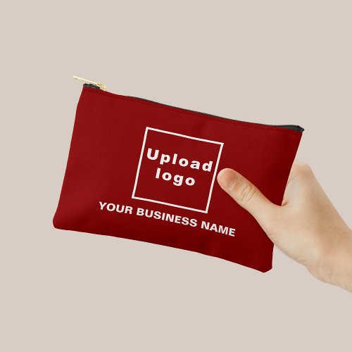 Business Name and Logo on Red Small Pouch
