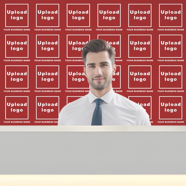 Business Name and Logo on Red Wallpaper (Business name and logo on red wallpaper)