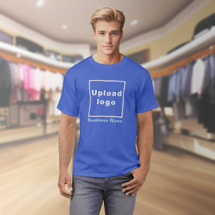 Business Name and Logo on Royal Blue T-Shirt