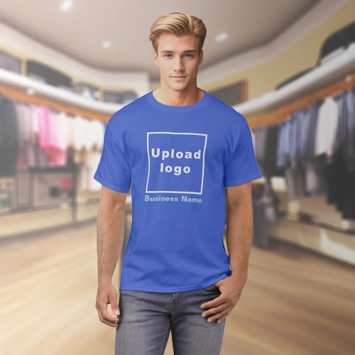 Business Name and Logo on Royal Blue T_Shirt