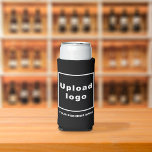 Business Name And Logo On Seltzer Can Black Cooler at Zazzle