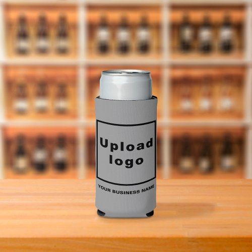 Business Name and Logo on Seltzer Can Gray Cooler