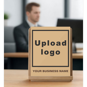 Business Name and Logo on Small Light Brown Acrylic Sign