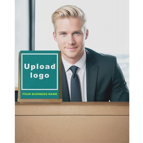 Business Name and Logo on Teal Green Acrylic Sign
