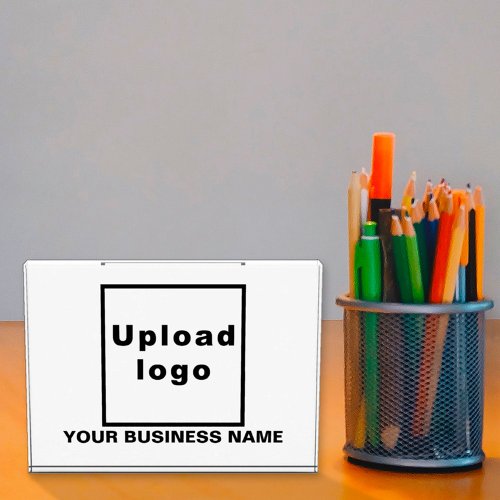 Business Name and Logo on White Acrylic Block