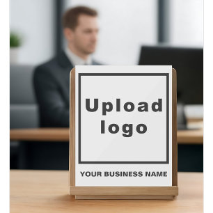 Business Name and Logo on White Acrylic Sign