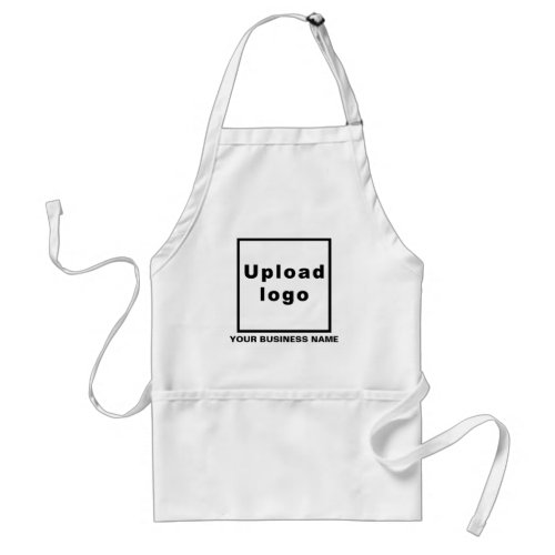 Business Name and Logo on White Apron