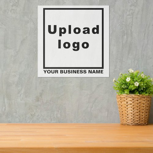 Business Name and Logo on White Square Acrylic Print
