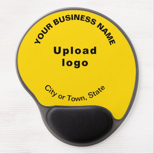 Business Name and Logo on Yellow Gel Mouse Pad
