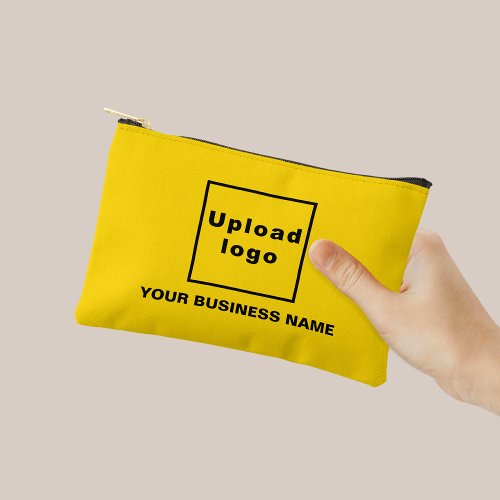 Business Name and Logo on Yellow Small Pouch