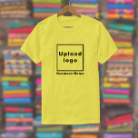 Business Name And Logo On Yellow T-shirt at Zazzle