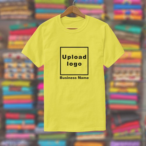 Business Name and Logo on Yellow T_Shirt