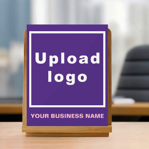 Business Name and Logo Purple Acrylic Sign