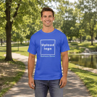 Business Name and Logo | Royal Blue Men's T-Shirt