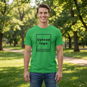 Business Name and Logo Shamrock Green Men’s T-Shirt