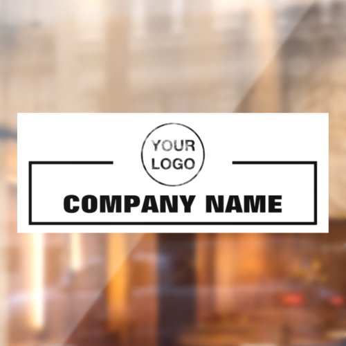 Business Name and Logo Window Cling