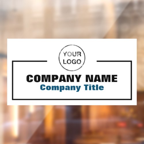 Business Name and Logo Window Cling