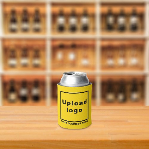 Business Name and Logo Yellow Can Cooler