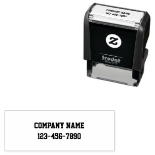 Business Name and Phone Number for Product Package Self-inking Stamp