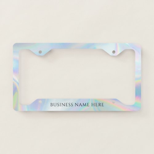 Business Name and Website  Holographic Employee License Plate Frame